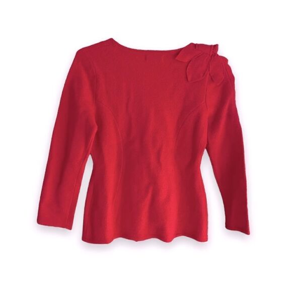 ANTHRO | 100% Wool Dramatic Shoulder Zip Up Sweater (S) - Picture 2 of 5